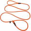 MayPaw Slip Lead Control Leash for Dogs No Pull, 13+ Colors Classic Dog Lead 7FT Pet Slip Leash, 1/4” Rope Leashes for Small Medium Animals Orange