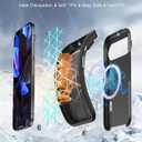 Strong Magnetic for Google Pixel 9/9 Pro Case Compatible with MagSafe [2024 Upgraded] [Dual Layer Heavy Duty] [Military Shockproof] Rugged for Google Pixel 9/9 Pro Phone Case Slim,Black