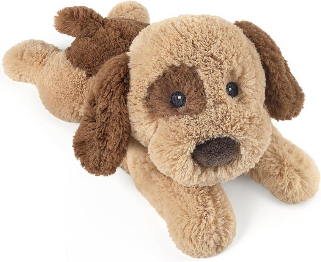 Dog Stuffed Animals, Microwavable Stuffed Animal Adorable Fluffy Puppy Plush for Warmth Comfort, Heatable Coolable Lavender Scent Dog Plush Toy, Cute Soft Puppy Plushies for Kids Boys Girls Adult Gift, 14" x 6" x 5.5"