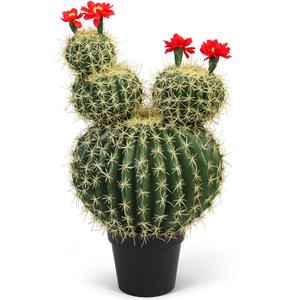 AntHousePlant Artificial Cactus Fake Big Cactus 27 Inch Faux Cacti Plants for Home Garden Office Store Decoration