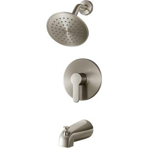 Tub Shower Faucet Set with Valve, WRISIN Shower Faucets Sets Complete Brushed Nickel with 6 Inch High-Pressure Rian Showerhead