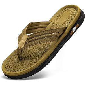 Mens Flip Flops Thong Sandals Lightweight Comfortable Summer Beach Slides Soft Cushion Footbed Open Toe Slippers for Pool Showers Dorms Water Friendly Indoor and Outdoor 45