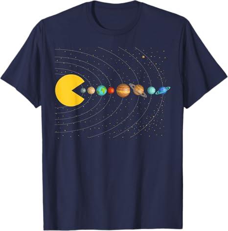 Solar System Astronomy Space Video Games Funny Gifts Graphic T-Shirt.3XL