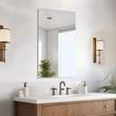 CILIBER Frameless Mirror, 20x36 Inch Bathroom Mirrors for Wall, Rectangle Bathroom Vanity Mirrors with Polished Edge, Hangs Horizontally or Vertically for Bathroom, Bedroom and Living Room