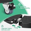sanyi Plant Caddy with Wheels, 2 Pack 8-21" Adjustable Rolling Plant Stands with Wheels Heavy Duty Large Plant Potted Trolley Dolly Cart Garden Tower Pot Greenstalk Vertical Planter Umbrella Base