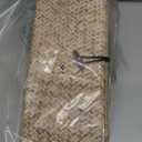 Seagrass Storage Basket with Lid Rectangular Small Woven Shelf Baskets with Sections for Organize Snack Toys Whitewash