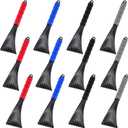 Frienda 12 Pcs Ice Scraper for Car Windshield Plastic Snow Frost Ice Removal Tool with Foam Handle for Cars Trucks Window
