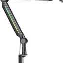 FIFINE BM66PRO RGB Microphone Boom Arm, Heavy‑Duty Mic Stand for Gaming