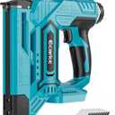 Ecarke Cordless Brad Nailer 2-in-1 Compatible with Makita 18V Battery, 18 Gauge Nail Gun 5/8 to 1-1/4 Inch with 2000 Nials for Wood Carpentry, Powered Electric, 2 Mode, Tool Only