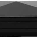 Black Plastic 5" Classic New England Style Vinyl Fence Post Caps, 5"x5" Post Cap for Vinyl Fence Post (2)