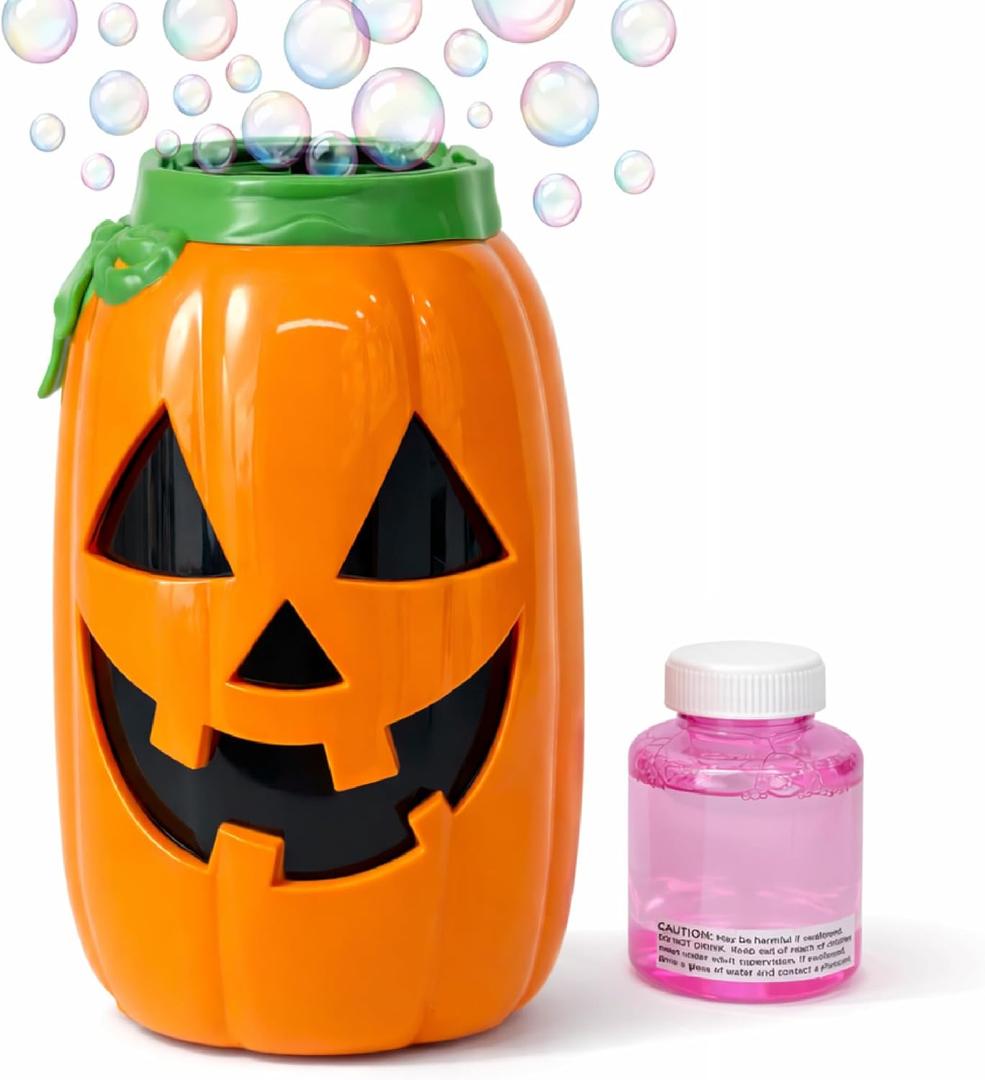 Move2Play, Halloween Bubble Machine | Indoor or Outdoor Decoration That Includes Spooky Sound Effects, Lights, and Bubbles | Halloween Party Decor | Toy for Toddlers, Kids, Adults