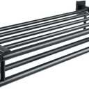 Alise Large Towel Rack,Towel Hanger Towel Shelf with 3 Towel Bars for Bathroom Lavatory,Towel Holder Wall Mount SUS 304 Stainless Steel,Matte Black,24-Inch