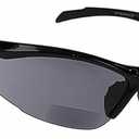 Bifocal Safety Glasses - Safety Glasses with Readers for Healthcare, Woodworkers, Motorcyclists, Workshop - Ansi Z87+ (Smoke Gray, +1.50 Diopter)