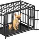 Pawaboo 38 Inch Heavy Duty Dog Crate, with Removable Tray, Escape Proof