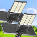 11000W Commercial Solar Street lights Outdoor IP67 Waterproof Ultra-Bright, 2 Pack
