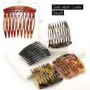 HYFEEL Hair Side Combs - Small French Side Hair Comb Clips for Women Decorative French Twist Hair Styling Accessories -4 Pcs (Tortoise, Brown)