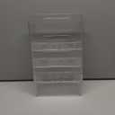 Wanmu 4 Pcs Storage Organizer Bins, Wall Mounted Shower Basket, Shower Caddy Stackable, Clear Plastic Makeup Organizer, Adhesive Hanging Bin for Bathroom, Kitchen, Pantry