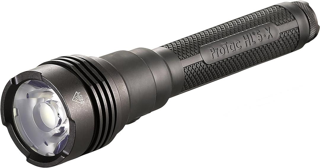 Streamlight 88081 ProTac HL 5-X USB 3500-Lumen Rechargeable Flashlight With 2 SL-B26 Battery Pack, Dual USB Cord and Wrist Lanyard, Black - Box Packaged (One Size)