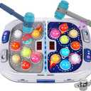 Whack Game Mole for Toddler, Toys for 3-12 Year Old Boys and Girls, Kids Whack Pound Game,Gifts for 3 4 5 6+ Year Old Boys, Interactive Educational Toy with Sound and Light, PK Mode with 2 Hammers