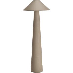 Bloomingville Tall Linen Floor Lamp with Shade and Inline Foot Switch, Natural