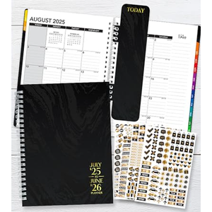 Decorably 5-Pack 140 Pages Gold Foiled Spiral Note Books College Ruled   A5 (6.3'' x 8.5'')