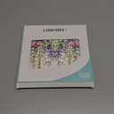 LUHOURI for iPhone 16 Plus Case Wallet - Wireless Charging Compatible Detachable Flip Folio Leather Cover - RFID Blocking 4 Card Slots - Protective Phone Case for Women - Vintage Magnolia Flowers