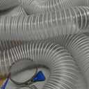 PVC Dust Collection Hose 4" x 20', Flexible Heavy PVC Fume Collection Hose with Carbon Steel Wire Coil for Dust Collection Systems, Woodworking, Workshops