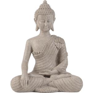 Buddha Statue for Home Decor Beige White-Buddha Statue Large for Spiritual 10.2''-Buddha Decor for Living Room-Buddha Statues for Zen Decor Indoor Buddha Gift for Shrine , Meditation or Relaxation