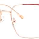 Zeelool Oversized Eyeglasses Frame for Women with Non-prescription Clear Lens Square Metal Eyewear JGM953566 (Jgm953566-01 Two-tone)