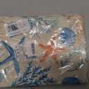Watercolor Blue Seashells Placemats Set of 4 12x18 Inch