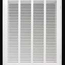 HVAC Premium 16" X 22" Steel Return Air Filter Grille for 1" Filter - Removable Face/Door - HVAC DUCT COVER - Flat Stamped Face - White [Outer Dimensions: 18 5/8"w X 24 5/8"h]