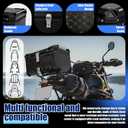 Motorcycle Top Case 65L Aluminum Alloy Motorbike Tail Box Waterproof Detachable Motorcycle Top Box with Leather Lining and Security Lock Suitable for Stowing Helmets and Luggage