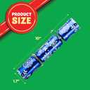 JOYN 8 Pack Christmas Non-Snap Party Table Favor with Blue & White Snowflake Design, with Party Hat, Joke & Little Gift Inside, for Xmas Gift, Christmas Seasonal Holiday Dinner Traditions