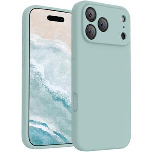 FireNova Magnetic for iPhone 17 Pro Max Case, Compatible with MagSafe, [Integrated Silicone Camera Control Button] [Camera Protection] Anti-Scratch Microfiber Lining Phone Case, 6.9", Mint Green