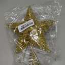 YAUNGEL Christmas Tree Topper, Star Tree Topper with 40 LED and Remote Control Battery Operated Warm Lights Treetop Christmas Decorations Holiday, Indoor Home Decor, 10IN Gold