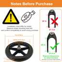 4Pcs 8 Inch Solid Replacement Wheels - Environmentally Friendly Rubber Material, Wear-Resistant PU Tires, Anti-Slip, and Durable ABS Wheel Hub - Easy to Install (4 Pcs)