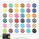 AEDAGA 36 Colors Acrylic Paint Markers, Dual Tip Acrylic Paint Pens with Dot and Fine Tips, Multisurface Markers for Glass, Rock, Fabric, Wood and Plastic