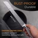 Orblue Serrated Bread Knife with Upgraded Stainless Steel Razor Sharp Wavy Edge - Bread Cutter Ideal for Slicing Homemade Bagels, Cake (8-Inch Blade with 5-Inch Handle) (Ageless Silver)