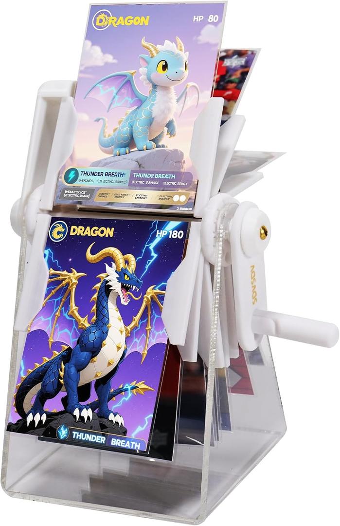 24-Slot Card Flip Book Display Stand,Trading Card Holder with Clear Protector for Gaming Cards, MTG, Sports Cards (Baseball/Basketball)