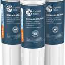 Crystala Filters UKF8001 Compatible with Everydrop Filter 4, EDR4RXD1, Whirlpool Refrigerator Water Filter 4, 4396395, Maytag UKF8001, WHR4RXD1, KAD4RXD1, 46-9006, Puriclean II, PH21500, Pack of 3