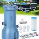 Pro Series 1000 GPH Above Ground Pool Filter Pump, Powerful Pool Cartridge Filter Pump, Water Circulation and Filtration System -Improved Water Clean
