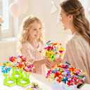 Fabric Flower Bouquets Toys for Girls Ages 4-8, DIY Flowers Craft Kits for Kids, Flowers Making Toy with Storage Box, Arts & Crafts for 4 5 6 7 8 Years Toddler Girl, Gift for Birthday & Christmas (purple)