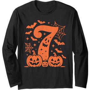 Funny 7 Seven Halloween Costume Long Sleeve T-Shirt, Size XL