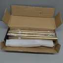 16-150 Inch Curtain rods, 1 Inch Diameter Splicing and Telescoping Structure Window Treatment Rods Set Adjustable Drapery Rods Heavy Duty Pole, Warm Gold