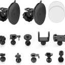 Dash Cam Suction Cup Mount Compatible with Crosstour, APEMAN, YI 2.7", Z-Edge Z3 3" and Most Other Dash Cam with 16 Different Points, 3 x Glue Double Sided Adhesive Tapes, 3 Wipes(Dry and Wet)