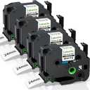 Labelife TZe-251 TZe251 TZe TZ Tape 24mm 0.94 Laminated White Replacement for Brother P Touch Label Tape 24mm Label Maker Tape 1 Inch for Brother PT-D600 PT-D610BT PT-P710BT PT-P700 PT- P910BT, 4-Pack (Black on White)