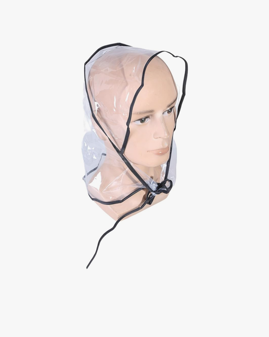 Light PVC Rain Hat with Full Visors for Outdoor Use Clear Hoods Portable PVC Rain Bonnet for Travel