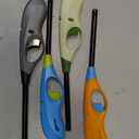 4PCS Butane Lighter Refillable Long Lighter for Candle Grill Fireplace(No Fuel)