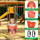 SELEWARE Orange High Back Full Bucket Toddler Swing and Kids Swing Seat
