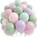 Sage Green Purple Pink Balloons 12 Inch Fairy Wildflower Spring Sage Dusty Pastel Pink Lavender Ivory Party Latex Balloon for Flower Floral Butterfly Baby Shower Wedding Birthday Party Decor